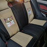布蘭特新款仿亞麻布藝汽車(chē)坐墊四季通用全包座套座墊刺繡卡通公仔可愛(ài)萌 全麻卡通-溫馨米-豪華版 五座全套-留言車(chē)型 曬單實(shí)拍圖