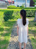 YOJIA女童夏裝連衣裙2024新款洋氣夏天小女孩公主裙全棉兒童裙子背心裙 白色 150cm 曬單實(shí)拍圖