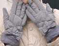 奈綻觸屏手套冬季女加絨加厚防風(fēng)寒羽絨棉毛絨滑雪騎行電動(dòng)開(kāi)車(chē)防潑水 曬單實(shí)拍圖