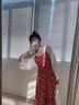 入秋謠法式小坎肩冰絲針織防曬開衫女薄款披肩夏季配吊帶裙外搭上衣罩衫 白色 均碼 曬單實(shí)拍圖