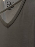 無印良品（MUJI）男式 棉冬季 V領(lǐng) 長袖T恤 打底衫 黑色 XS 曬單實(shí)拍圖