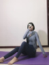 LULU CENTURY瑜伽服套裝女運動(dòng)蜜桃臀褲跑步外套速干透氣普拉提訓練健身四件套 【四件套】豆沙粉短袖+海鹽灰 M(95-105斤) 曬單實(shí)拍圖