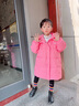G.DUCKKIDS小黃鴨女童羽絨服中長(cháng)款冬季新款洋氣兒童白鴨絨外套加厚冬裝上衣 粉紅色 110 cm 曬單實(shí)拍圖