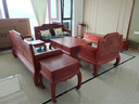 王木匠 紅木家具 緬甸花梨（學(xué)名：大果紫檀）大戶(hù)型客廳中式別墅沙發(fā)古典款荷塘月色沙發(fā)家具 沙發(fā)1+2+3/ 7件套 組合 曬單實(shí)拍圖