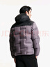杰克·瓊斯（JACK&JONES）男裝衣服秋冬潮流輕盈保暖連帽短款羽絨服男士750蓬松度面包服男 E17 鯊魚紫 XL 185 曬單實(shí)拍圖