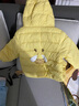 乖奇熊男女寶寶連帽羽絨服秋冬保暖加厚外衣上裝嬰兒造型可愛(ài)白鴨絨外套 明黃色/小蜜蜂 90 曬單實(shí)拍圖