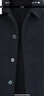 皮爾卡丹（pierre cardin）冬季休閑外套男士加絨翻領(lǐng)毛呢大衣短款潮流男裝金貂絨呢子夾克 深灰色 XL 建議135斤以下 曬單實(shí)拍圖