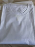拇指白小T秋冬二代長(cháng)袖t恤男女疏水純棉打底衫男白T圓領(lǐng) 白色-男款 3XL 曬單實(shí)拍圖