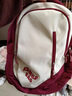 盛馳日系ins風(fēng)迷你雙肩包mini背包女 百搭旅行大學(xué)生小號輕便百搭書(shū)包 白紅色 配毛球掛件 曬單實(shí)拍圖