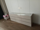 馮子杰巖板臥室斗柜儲物柜現代簡(jiǎn)約九斗柜實(shí)木抽屜收納柜電視柜床尾邊柜 長(cháng)200卡其色+雪山白巖板九斗柜 曬單實(shí)拍圖