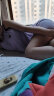 猫人【100%纯棉】女士睡裙女夏带胸垫大码无袖套头家居服紫色2XL 晒单实拍图