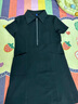 clotho Rennie品牌女裝黑色連衣裙女夏季2025年新款氣質(zhì)減齡收腰遮肚顯瘦a字裙 黑色 M 曬單實(shí)拍圖