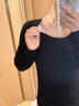 MOXTOC黑色保暖內衣女秋冬季超薄肌底衣無(wú)痕打底隱形緊身秋衣秋褲 黑色（套裝） 常規碼（建議80~120斤） 曬單實(shí)拍圖