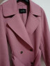 珂莱蒂尔女装春季新款通勤双排扣中长款羊毛双面呢大衣外套 淡玫红 S 晒单实拍图