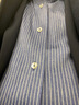 襯衫老羅[凌志T1]條紋襯衫商務(wù)休閑修身免燙彈力襯衣M555 牛仔藍條 42（160-169斤） 曬單實(shí)拍圖