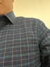 恒源祥磨毛格子保暖襯衫男士加絨加厚爸爸裝休閑中老年人冬季襯衣 加絨BN35805-3藍底綠黃格 41 曬單實(shí)拍圖