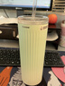 Vanow2025新款咖啡杯吸管保溫杯女學(xué)生高顏值陶瓷內(nèi)膽隨行水杯子 薄荷綠(tritan吸管+陶瓷內(nèi)膽) 曬單實(shí)拍圖