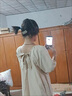 Jret韓版寬松簡(jiǎn)約純色仙女學(xué)院風(fēng)設(shè)計(jì)小眾炸街溫柔風(fēng)連衣裙夏季 杏色 S 曬單實(shí)拍圖