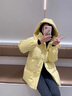 勤記初中生羽絨服女15-18歲2024年冬季新款高中學生寬松加厚可愛少女 奶黃色 S 80-100斤 曬單實拍圖