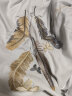 洁丽雅（Grace）四件套双人刺绣磨毛绣花被套床品套件 羽蝶-浅青2x2.3米被套 实拍图