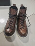羚步 男士馬丁靴高幫皮鞋英倫風(fēng)男靴真皮皮靴透氣中幫靴子男百搭拼色工裝短靴 咖啡色（加絨款） 38 曬單實(shí)拍圖