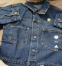 博睿恩男寶寶牛仔外套秋季新品嬰幼兒童牛仔上衣潮酷百搭外套1-6歲 深牛仔藍 100 曬單實(shí)拍圖