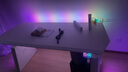 智芯掌控者電動(dòng)升降桌電腦電競桌子雙人電腦桌大書(shū)桌辦公桌工作臺 皓月白【帶燈版+旋鈕】 1.87m*0.75m升降桌（帶線(xiàn)槽） 曬單實(shí)拍圖