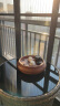 紫叶阳台小桌椅 一桌两椅家用小户型茶几创意简约收纳组合藤椅三件套 经典款 深棕圆形直径68[配坐垫] 实拍图