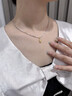 奧斯坦汀S925碎銀幾兩項鏈女輕奢高級感水滴吊墜情人節(jié)禮物送女生朋友老婆 水滴碎銀幾兩項鏈 單條 曬單實拍圖