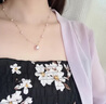 奢曼蒂（SHEMANDI）滿(mǎn)天星珍珠項鏈2023輕奢小眾感氣質(zhì)小米珠頸鏈 滿(mǎn)天星紫色珍珠項鏈 曬單實(shí)拍圖
