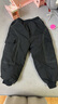 ASK JUNIOR三防兒童褲子男童冬小童輕暖工裝褲羽絨褲運動(dòng)休閑長(cháng)褲 黑色 130  曬單實(shí)拍圖