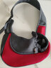 貞喜氣貓包外出便攜單肩寵物包斜挎貓咪小型犬旅行狗包透氣冬天胸前包包 紅色大號 曬單實(shí)拍圖