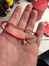 周六福（ZLF）  金鑲玉平安扣手鏈足金福鈴中國結手繩福響平安禮物 鈴蘭花 金重約0.39-0.55g 曬單實(shí)拍圖
