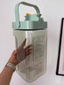 雛箋冰箱冷水壺帶龍頭涼水壺耐高溫家用飲料桶大容量水果茶戶(hù)外冷泡壺 淺綠色 3500ml 曬單實(shí)拍圖