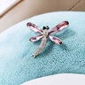 紀詩(shī)哲（GIEVSZHE）水晶蜻蜓胸針高檔女西裝服飾高檔奢侈飾品送女友送領(lǐng)導長(cháng)輩禮物 靈動(dòng)蜻蜓胸針-蔚藍色 曬單實(shí)拍圖