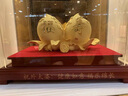 莫尼森（MOREISAN）黃金壽桃擺件送爺爺奶奶70 80 90大壽老人生日禮物實用祝壽禮物 福壽雙全(加大號) 曬單實拍圖