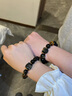 古西GUXI【醒獅】國潮復古金銀黑曜石手鏈男高級感情侶手串珠生日禮物 【金眼】曜石-14mm-【虎眼石】 M碼 推薦手圍16-17cm 曬單實(shí)拍圖