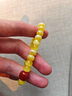 九色云天然原礦俄料白花蜜蠟手串女設計款龍年轉運禮物精選琥珀手鏈 8mm【圓珠搭配款】手圍14-15cm 曬單實(shí)拍圖