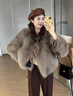 恒源祥冷淡系感環(huán)保皮草上衣女2025年冬季新款皮毛一體小香風(fēng)外套女 可可 M 100-115斤 曬單實(shí)拍圖