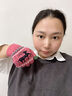 云見森知 毛線手套女冬季韓版加厚保暖圣誕女士手套五指觸屏手套 灰色 曬單實拍圖