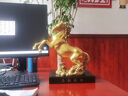 錦呈祥黃銅馬到成功馬擺件辦公室家居裝飾品送朋友送客戶公司開業(yè)禮物 馬到成功27*8.5*27 曬單實拍圖