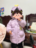笛莎童裝女童立體郁金香連帽羽絨服2024冬季新款女寶寶可愛精致羽絨服 葡萄紫 100 曬單實(shí)拍圖