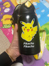 杯具熊兒童保溫杯毛絨系列幼兒園寶寶杯子小學(xué)生 兒童保溫杯-皮卡丘黑  630ml 曬單實(shí)拍圖
