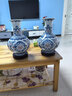景韻雅成 景德鎮(zhèn)陶瓷器 仿古手繪青花瓷纏枝蓮花瓶擺件現(xiàn)代簡(jiǎn)約家居飾品 中號(hào)青花釉里紅纏枝蓮賞瓶 曬單實(shí)拍圖
