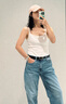 Calvin KleinJeans【復(fù)刻90系列】25春夏女士ck淺色復(fù)古直筒牛仔褲47B908G 曬單實(shí)拍圖