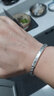 知尋999足銀六字真言手鐲男士款復古潮流實(shí)心生日禮物送男友 999足銀 重約34g 曬單實(shí)拍圖