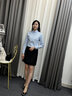 伊婭莎加絨襯衫男女同款職業(yè)裝白領(lǐng)商務(wù)正裝打底保暖內搭襯衣工裝工作服 女-藍色加絨襯衫單件 XL 曬單實(shí)拍圖