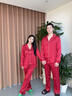 北極絨【秋上新】情侶睡衣女春秋季長袖結(jié)婚冰絲可外穿男士家居服套裝 曬單實拍圖