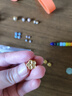 佳人飾界 999 3D硬銀鍍金配件 花朵珠子桃花隔珠 手工DIY串珠材料飾品配飾 3D硬銀桃花配飾金色【單顆】 曬單實(shí)拍圖