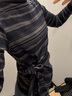 UR2025秋季新款女裝簡(jiǎn)約通勤風(fēng)百搭條紋A字半裙UWJ550059 黑色條紋 M 曬單實(shí)拍圖